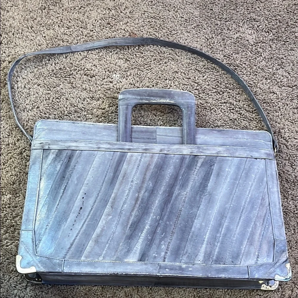 VTG Eelskin (Sea Leather) Laptop Bag Briefcase Messenger Laptop Bag - 1970s